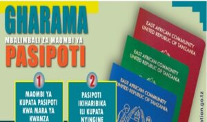 ADA ya Maombi ya Pasipoti za Kielektroniki na Hati ya Kusafiri,  Barua ya maombi ya hati ya kusafiria, Maombi ya passport ya dharura, Jinsi ya kuangalia Passport, Aina za Passport Tanzania, Tanzania passport application form PDF, Passport online Application Tanzania, Bei ya passport Tanzania 2023, Maombi ya passport mpya Tanzania, Fomu ya maombi ya passport, Maombi ya Passport online, Gharama za kupata Passport Tanzania, Inachukua muda gani kupata passport mpya.