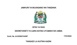 MAJINA ya Walioitwa Kazini UTUMISHI January 17-2024, Majina ya Walioitwa Kazini UTUMISHI Leo January 17-2024, Tangazo la Kuitwa Kazini Taasisi Mbalimbali za UMMA 17-01-2024, Majina ya Walioitwa Kazini Taasisi Mbalimbali za UMMA 17-01-2024, Majina ya Walioitwa Kazini UTUMISHI Leo 17-01-2024.