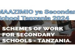 MAAZIMIO ya Secondary School Tanzania 2024