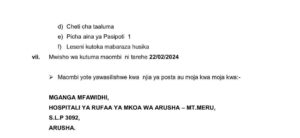 NAFASI 31 za Kazi Hospitali ya Mount Meru Arusha February 2024,NAFASI za Kazi Hospitali ya Mount Meru Arusha February 2024, Mount Meru Hospital ipo wilaya gani,Mount Meru Hospital address, Historical background of Mount Meru Hospital.