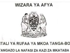 NAFASI za Kazi Hospitali ya Rufaa Mkoa wa Tanga February 2024