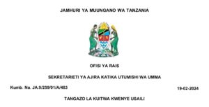 MAJINA ya Waliotwa kwenye Usaili UTUMISHI 19-02-2024, Tangazo la Kuitwa Kwenye Usaili Taasisi Mbalimbali za UMMA 19-02-2024, Names Called for Interview Utumishi at Various Sectors Released February 19-2024, Utumishi Portal.