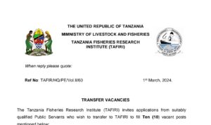 NAFASI za Kazi Wizara ya Kilimo Sekta ya Uvuvi March 2024, NAFASI za Kazi Wizara ya Kilimo Secta ya Uvuvi TAFIRI March 2024, Ajira Mpya Wizara ya Kilimo Sekta ya Uvuvi March 2024, Nijuze Habari Ajira March 2024, Jobs at Tanzania Fisheries Research Institute TAFIRI March 2024.