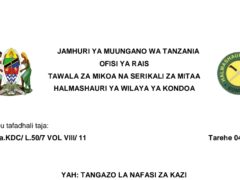 NAFASI za Kazi Wilaya ya Kondoa March 2024