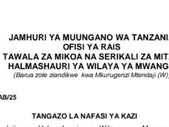 NAFASI za Kazi Wilaya ya Mwanga 08-03-2024