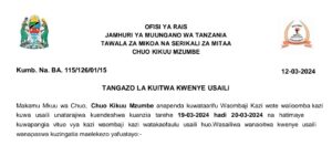 MAJINA ya Walioitwa kwenye Usaili Chuo Kikuu Mzumbe 13-03-2024, Kuitwa Kwenye Usaili Chuo Kikuu Mzumbe March 2024, Kuitwa Kwenye Usaili Chuko Kikuu Cha Mzumbe March 2024,Tangazo la Kuitwa Kwenye Usaili Chuo Kikuu Mzumbe 13-03-2024.