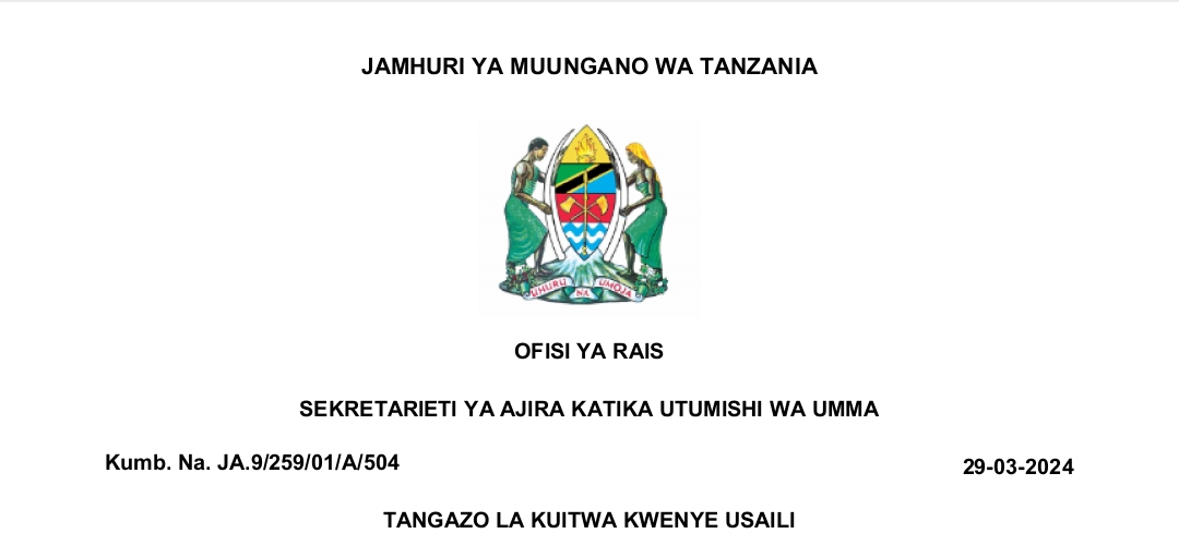 MAJINA ya Waliotwa Kwenye Usaili MDAs na LGAs 30-03-2024, Kuitwa Kwenye Usaili MDAs na LGAs March 30-2024, Kuitwa Kwenye Usaili MDAs na LGAs March 2024, Orodha ya Majina ya Waliotwa Kwenye Usaili MDAs na LGAs March 2024,TANGAZO LA KUITWA KWENYE USAILI MDAs NA LGAs 30-03-2024.