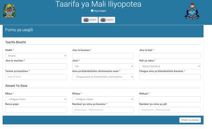 JINSI ya Kupata Police Loss Report Online 