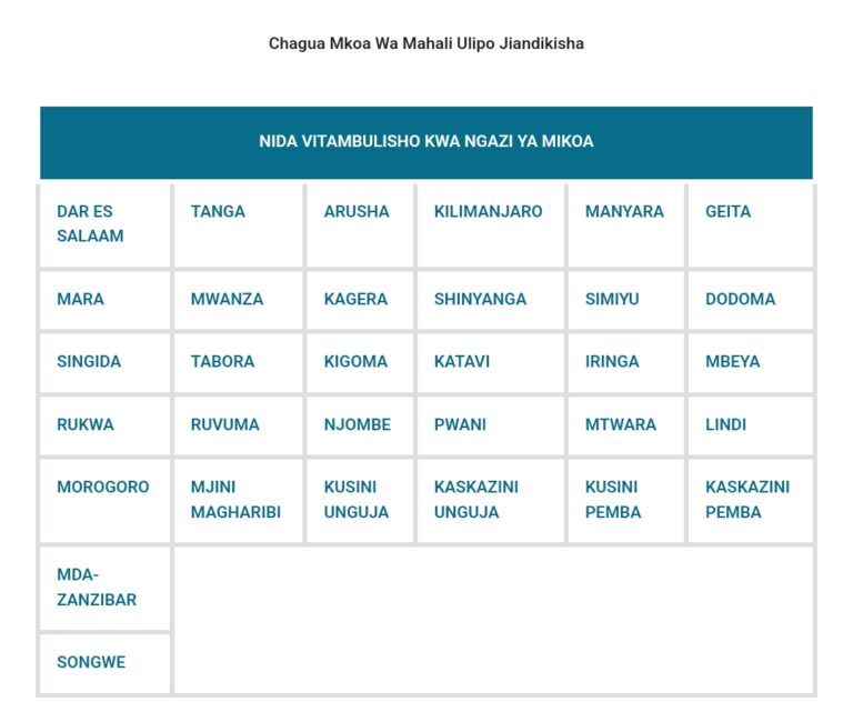 FAHAMU Kitambulisho Chako Cha NIDA Kilipo, Jinsi ya Kufahamu Kitambulisho Chako Cha NIDA Kilipo, JINSI ya Kufahamu Kitambulisho Chako Cha NIDA Mkoa Kilipo, JINSI ya Kufahamu Kitambulisho Chako Cha NIDA Wiliya Kilipo,JINSI ya Kufahamu Kitambulisho Chako Cha NIDA Kata Kilipo, JINSI ya Kufahamu Kitambulisho Chako Cha NIDA Kijiji Kilipo, JINSI ya Kufahamu Kitambulisho Chako Cha NIDA Mtaa Kilipo.