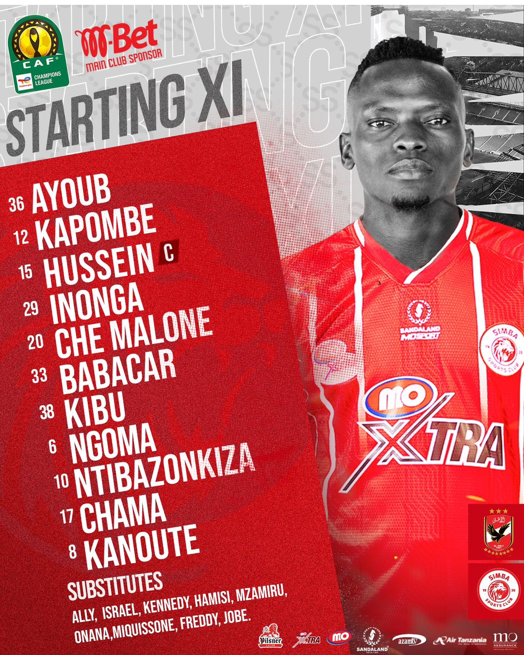 KIKOSI Cha Simba vs Al Ahly April 05-2024