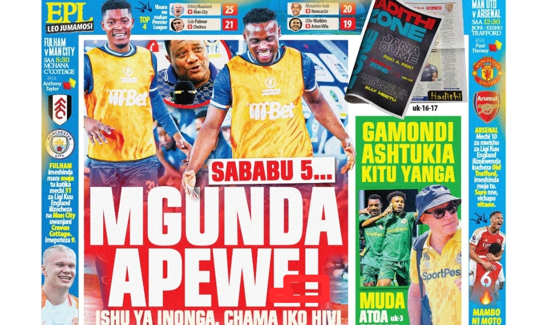 MAGAZETI ya Tanzania Jumamosi May 11-2024,Magazeti ya Tanzania Leo Jumamosi May 11-2024, Magazeti ya Tanzania Leo Jumamosi tarehe 11-05-2024, Vichwa vya habari Katika Magazeti ya Leo Jumamosi May 11-2024, Magazetini Leo 11.05.2024, Mazetini Leo Jumamosi tarehe 11 May 2024.