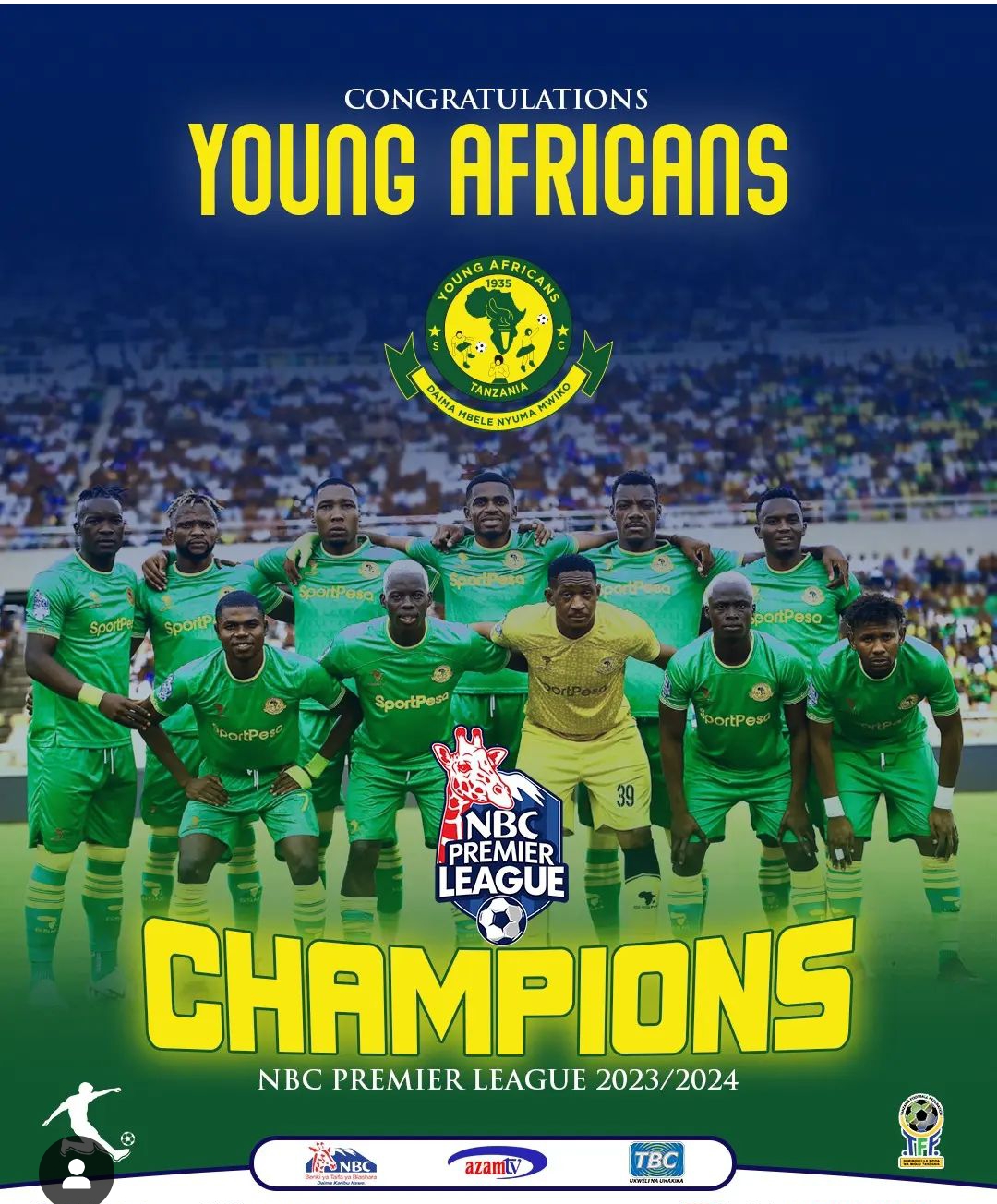 YANGA Bingwa NBC Premier League 2023/24