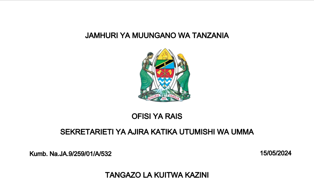 MAJINA ya Waliotwa Kazini UTUMISHI Leo May 15-2024, Kuitwa Kazini Taasisi Mbalimbali za UMMA Leo May 15-2024, Kuitwa Kazini UTUMISHI Leo May 15-2024, Majina ya Waliopangiwa vituo vya Kazi UTUMISHI Leo May 15-2024, Orodha ya Majina ya Waliotwa Kazini UTUMISHI Leo tarehe 15-2024,TANGAZO LA KUITWA KAZINI TAASISI MBALIMBALI ZA UMMA 15-05-2024.