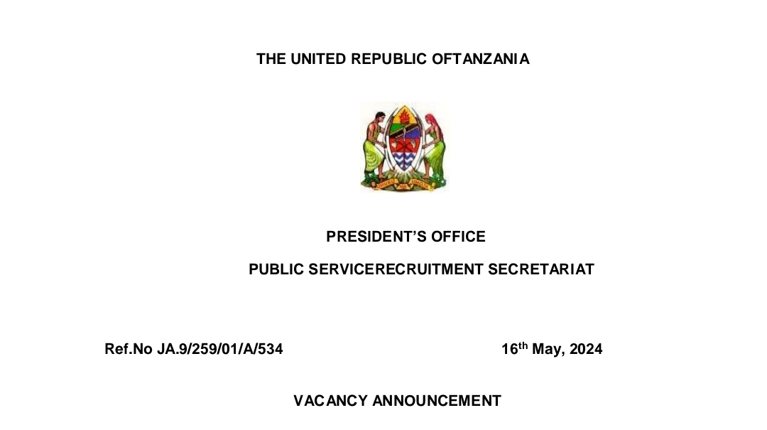 NAFASI za Kazi Mpya Kutoka UTUMISHI May 2024, NAFASI za Kazi Kutoka Taasisi Mbalimbali za UMMA Leo May 16-2024, Ajira Mpya kutoka UTUMISHI May 2024, Ajira zilizotangazwa na UTUMISHI May 2024,TANGAZO LA NAFASI ZA KAZI TAASISI MBALIMBALI ZA UMMA 16-05-2024.