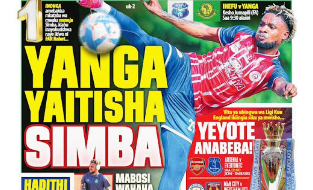 MAGAZETI ya Tanzania Leo Jumamosi May 18-2024, Magazeti ya Tanzania Leo Jumamosi tarehe 18-05-2024, Vichwa vya habari Katika Magazeti ya Leo Jumamosi May 18-2024, Magazetini Leo 18.05.2024, Mazetini Leo Jumamosi tarehe 18 May 2024.