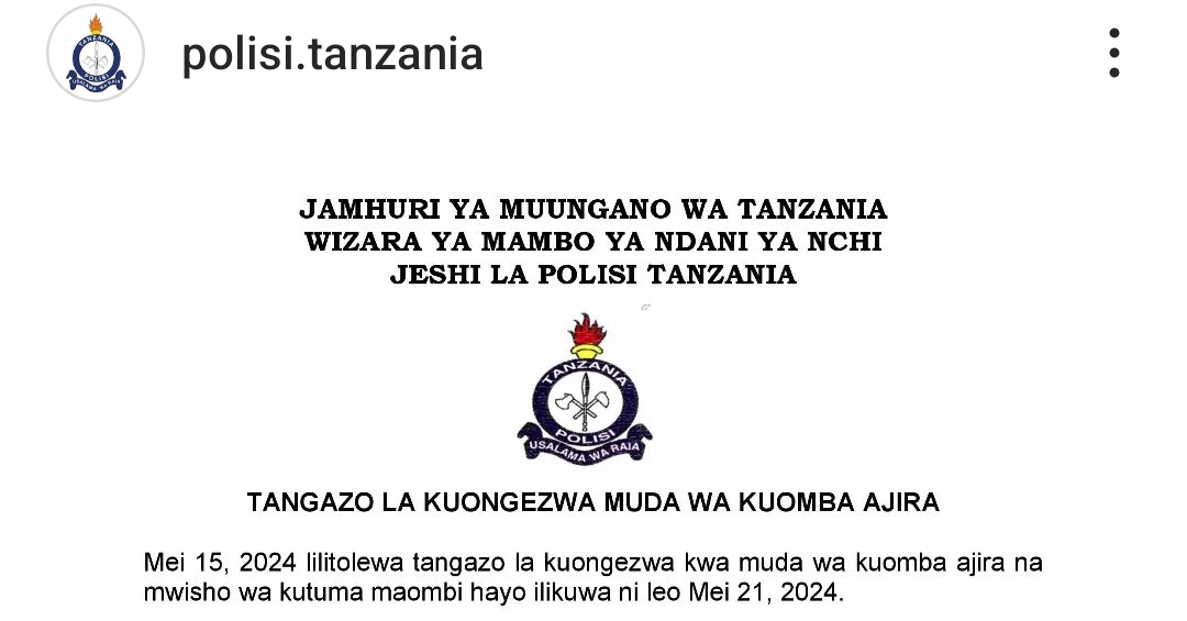 SIKU 5 Nyingine zaongezwa Maombi ya Ajira za Jeshi la Polisi May 2024,Siku 5 Zaongezwa Maombi ya Ajira za Jeshi la Polisi May 2024, Serikali yaongeza Siku 5 Kutuma Maombi Ajira za Jeshi la Polisi Tanzania May 2024, Kuomba Ajira za Jeshi la Polisi, Serikali yaongeza muda.