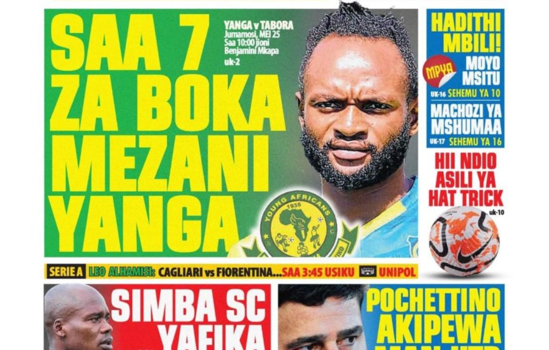 MAGAZETI ya Tanzania Alhamisi May 23-2024, Magazeti ya Tanzania Leo Alhamisi May 23-2024, Magazeti ya Tanzania Leo Alhamisi tarehe 23-05-2024, Vichwa vya habari Katika Magazeti ya Leo Alhamisi May 23-2024, Magazetini Leo 23.05.2024, Mazetini Leo Alhamisi tarehe 23 May 2024, Magazeti ya Leo Alhamisi 23 May 2024.