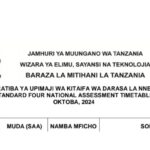 RATIBA ya Mtihani wa Darasa la Nne 2024