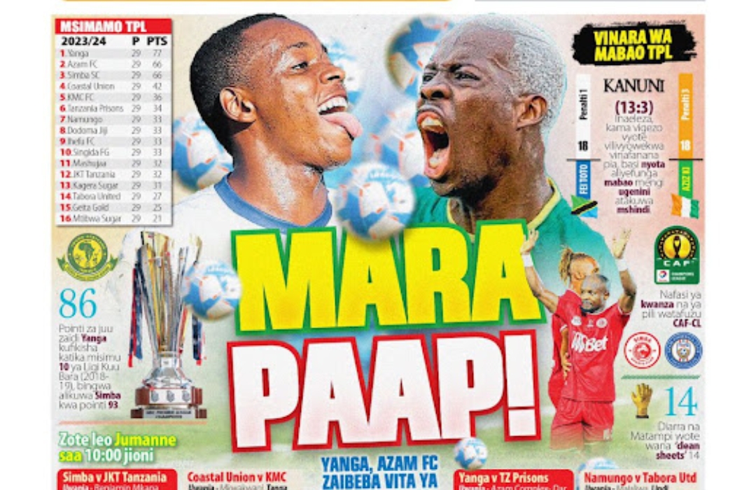 MAGAZETI ya Tanzania Jumanne May 28-2024, Magazeti ya Tanzania Leo Jumanne May 28-2024, Magazeti ya Tanzania Leo Jumanne tarehe 28-05-2024, Vichwa vya habari Katika Magazeti ya Leo Jumanne May 28-2024, Magazetini Leo 28.05.2024, Mazetini Leo Jumanne tarehe 28 May 2024, Magazeti ya Leo Jumanne 28 May 2024.