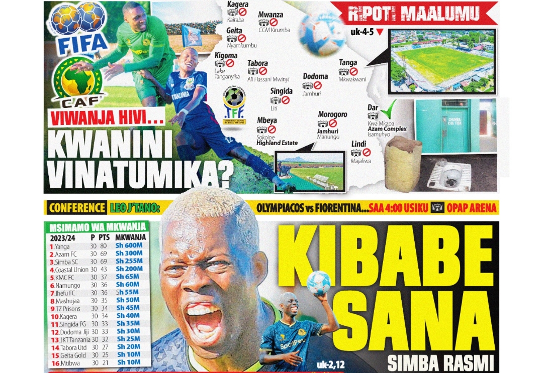 MAGAZETI ya Tanzania Jumatano May 29-2024, Magazeti ya Tanzania Leo Jumatano May 29-2024, Magazeti ya Jumatano Leo Jumanne tarehe 29-05-2024, Vichwa vya habari Katika Magazeti ya Leo Jumatano May 29-2024, Magazetini Leo 29.05.2024, Mazetini Leo Jumatano tarehe 29 May 2024, Magazeti ya Leo Jumatano 29 May 2024.