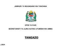 TANGAZO Muhimu kwa Waisailiwa Kutoka UTUMISHI