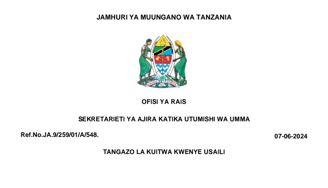 MAJINA ya Walioitwa Kwenye Usaili UTUMISHI June 07-2024, Orodha ya Majina ya Walioitwa Kwenye Usaili Taasisi Mbalimbali za UMMA Leo June 07-2024, Majina ya Walioitwa Kwenye Usaili Taasisi Mbalimbali za UMMA 07-06-2024, Majina ya Nyongeza ya Walioitwa Kwenye Usaili UTUMISHI 07-06-2024.