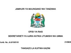 MAJINA ya Walioitwa Kazini UTUMISHI Leo June 21-2024