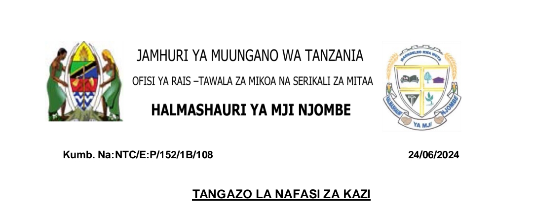 NAFASI za Watendaji wa Vijiji Mji wa Njombe June 24-2024, Nafasi za Kazi za Watendaji wa Vijiji Kutoka Halmashauri ya Mji wa Njombe June 24-2024, Ajira za Msaidizi A Kumbukumbu Kutoka Halmashauri ya Mji wa Njombe Juni 24-2024.