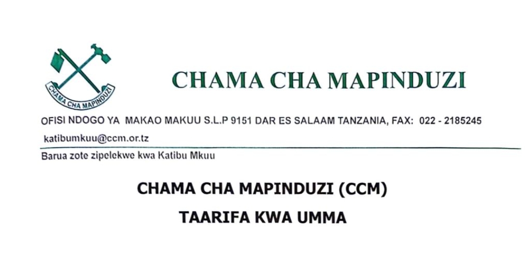 CCM Yateua Makada 10 Kugombea Uenyekiti Mikoa na Wilaya