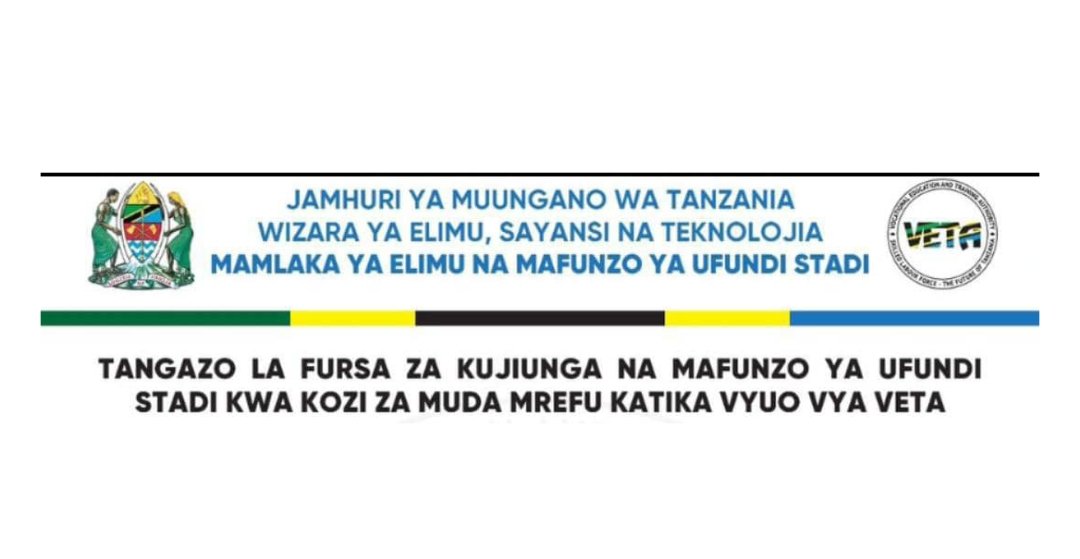 NAFASI za Kujiunga na Mafunzo ya Ufundi Stadi VETA 2024/2025