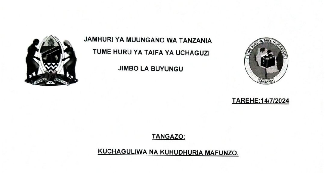 NEC Walioitwa Kwenye Mafunzo Wilaya ya Kakonko July 2024