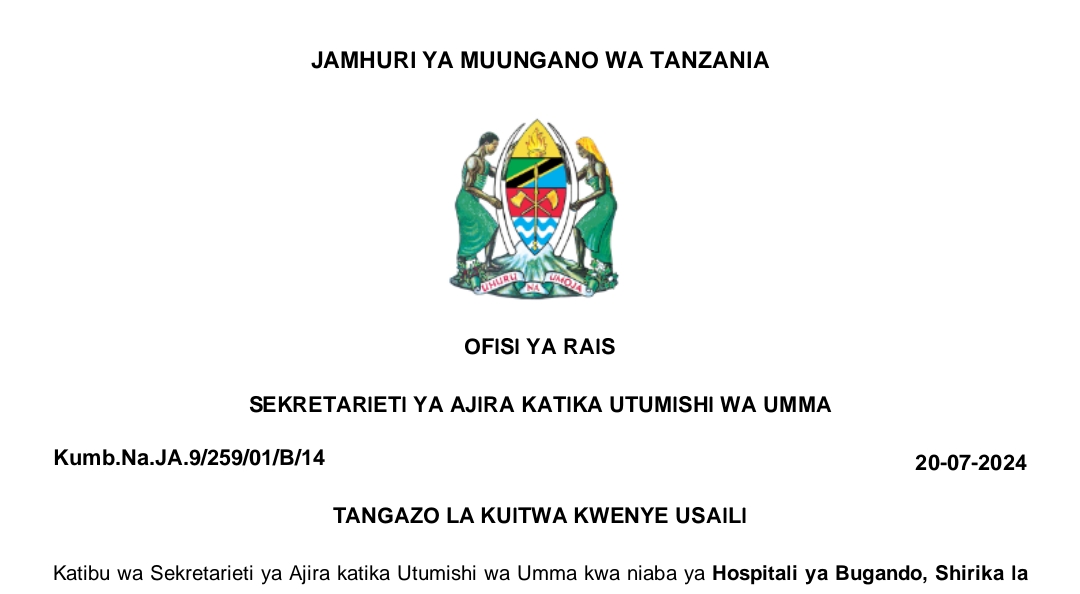 MAJINA ya Walioitwa Kwenye Usaili Hospitali ya Bugando na Shirika la Mzinga July 20-2024,Tangazo la Kuitwa Kwenye Usaili Hospitali Ya Bugando na Shirika la Mzinga 20-07-2024.