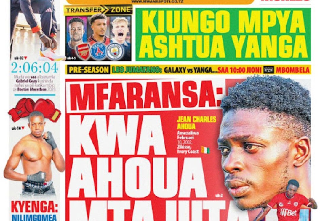 MAGAZETI ya Tanzania Leo Jumatano July 24-2024