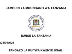 MAJINA ya Walioitwa Kwenye Usaili Ajira za Bunge August 13-2024